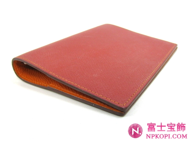 エルメス手帳カバーカラー：レッドHERMES328014
